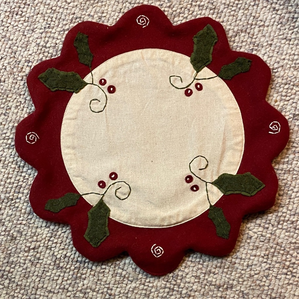 Festive Red and Cream Holiday Placemat